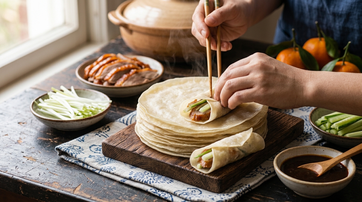 Mandarin Pancakes folding